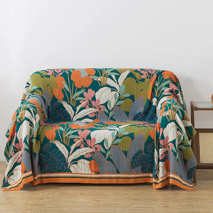 FLORABREEZE – Floral Blanket for Cooling Comfort and Elegant Home Decor