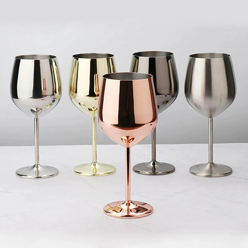METALTOAST – Champagne Glass – Tall Steel Wine & Cocktail Goblet
