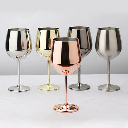 METALTOAST – Champagne Glass – Tall Steel Wine & Cocktail Goblet