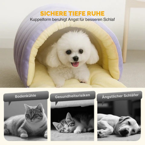 PAWSNUG – Cozy Pet Cave for Warm and Secure Relaxation
