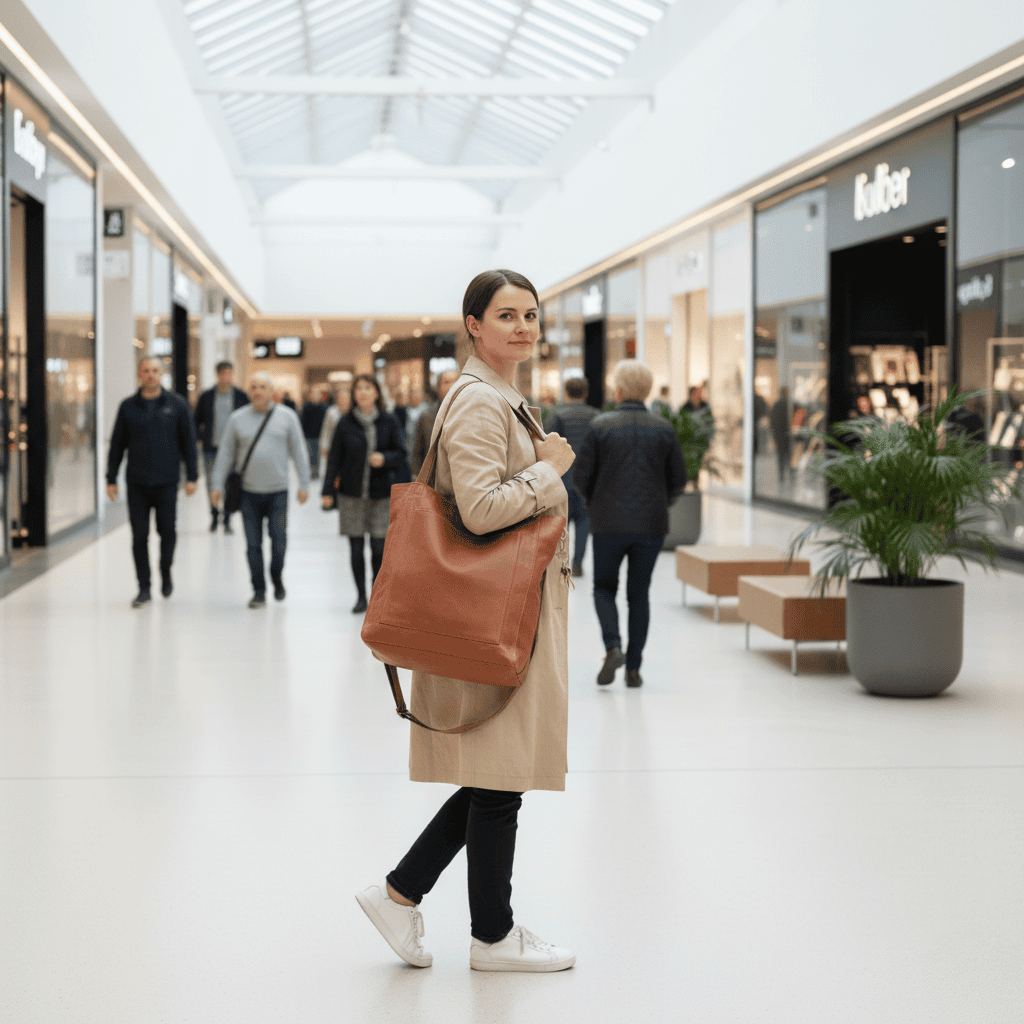 ELEGANZA – Durable shoulder bag made of soft PU leather