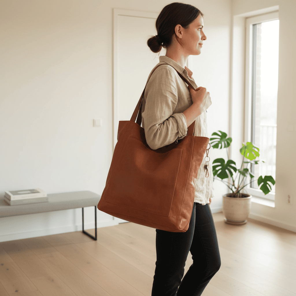 ELEGANZA – Durable shoulder bag made of soft PU leather