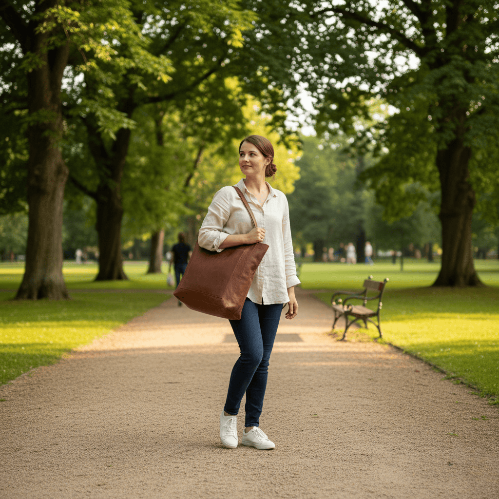 ELEGANZA – Durable shoulder bag made of soft PU leather