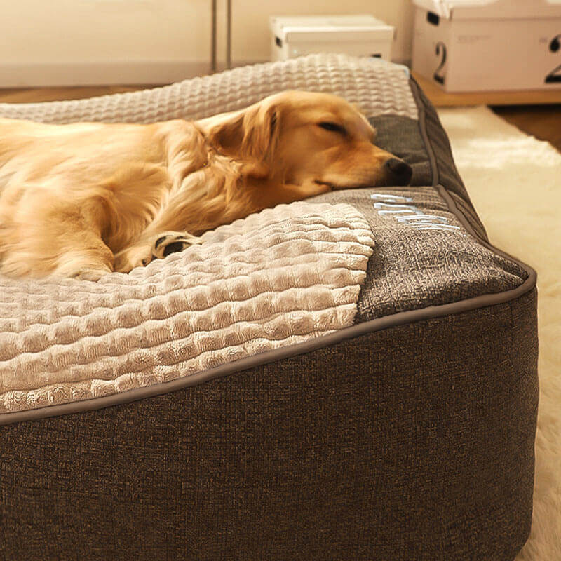 RESTNEST – Large scratch‑resistant dog bed with orthopedic spine support