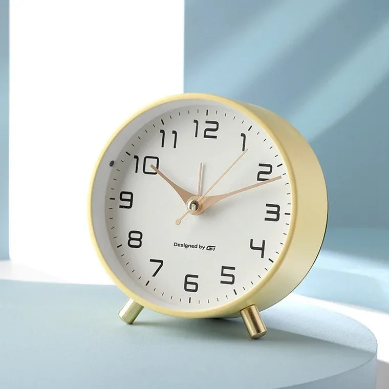 NORDLUX – Nordic Frosted Metal Digital Alarm Clock with Silent Design