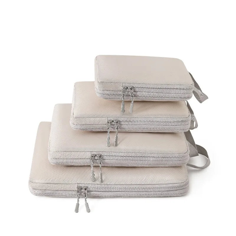 PACKCUBE – 4 Piece Compression Packing Cube Set for Organized Travel