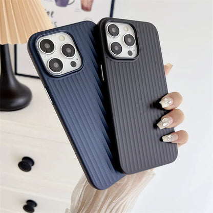 TITANGRID – Corrugated Shockproof Phone Case with Titanium Finish