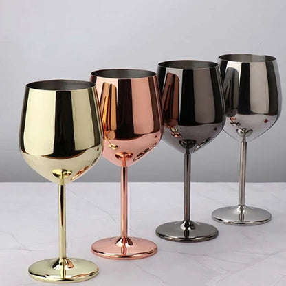 METALTOAST – Champagne Glass – Tall Steel Wine & Cocktail Goblet