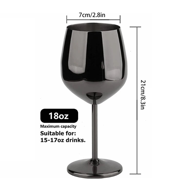 METALTOAST – Champagne Glass – Tall Steel Wine & Cocktail Goblet