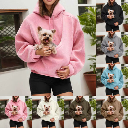 PUPPOUCH – Pet Carrier Hoodie with Front Pouch for Hands-Free Carry