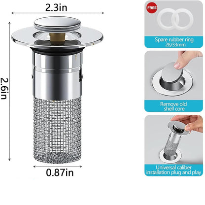 SINKSHIELD – Durable Drain Stopper for Bathroom Sink and Shower Protection