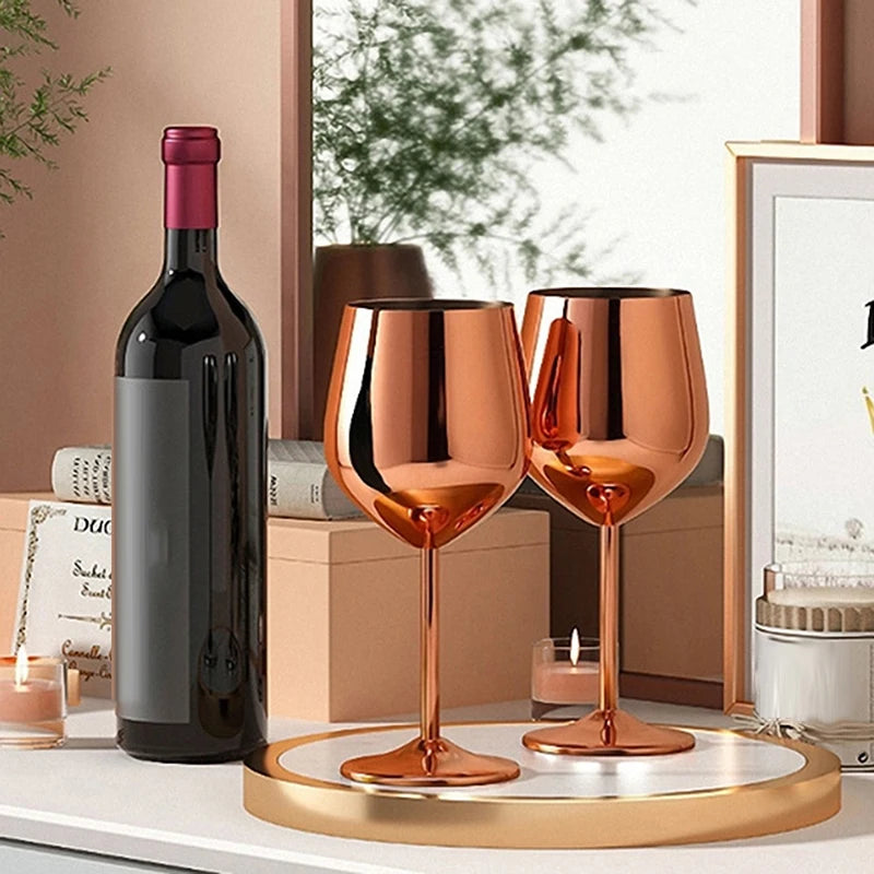 METALTOAST – Champagne Glass – Tall Steel Wine & Cocktail Goblet