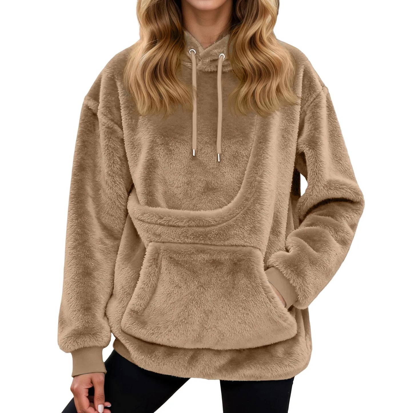 CUDDLECARRY – Fleece Hoodie with Front Pet Carrier Pocket