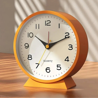 METALNOD – Minimalist Metal Desk Alarm Clock with Silent Movement