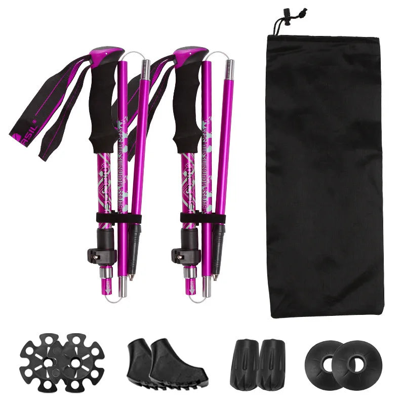PEAKTREK – Ultralight Folding Trekking Poles for Hike and Hiking Adventures