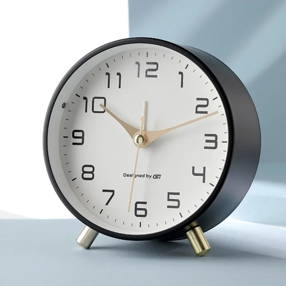 NORDLUX – Nordic Frosted Metal Digital Alarm Clock with Silent Design