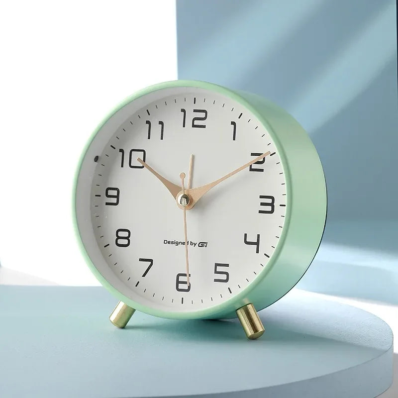 NORDLUX – Nordic Frosted Metal Digital Alarm Clock with Silent Design