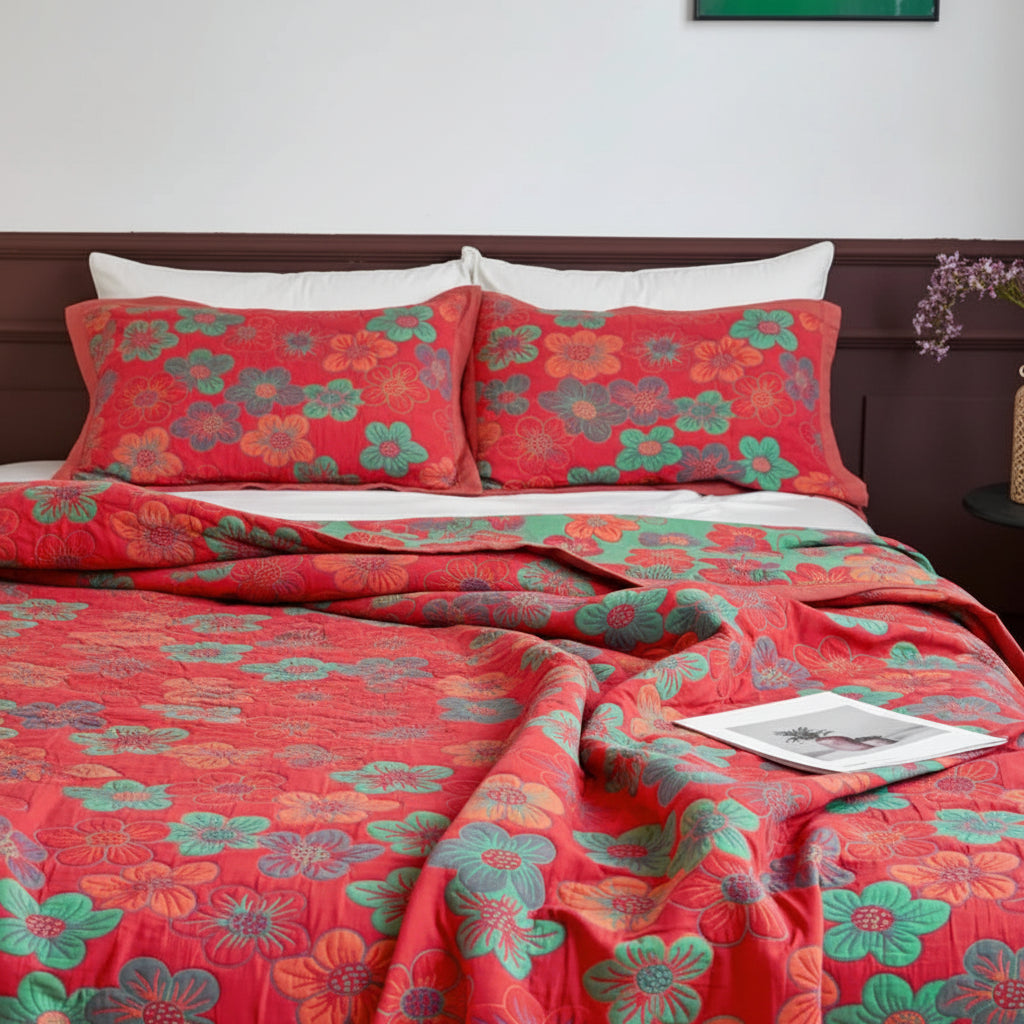 GARDENORA – Decorative Floral Blanket for Sofa, Bed, and Lounge Spaces