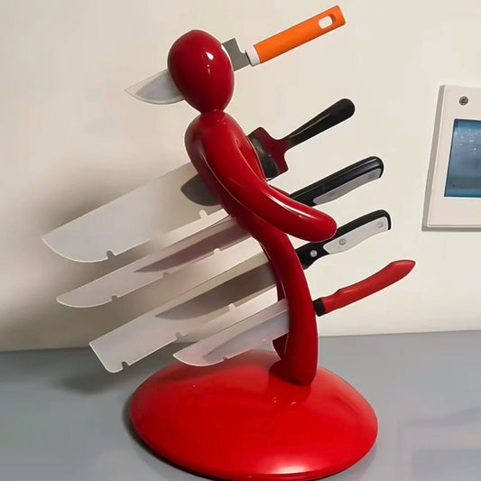 Sculptural Knife Organizer - Artistic Humanoid Design for Secure Storage 2