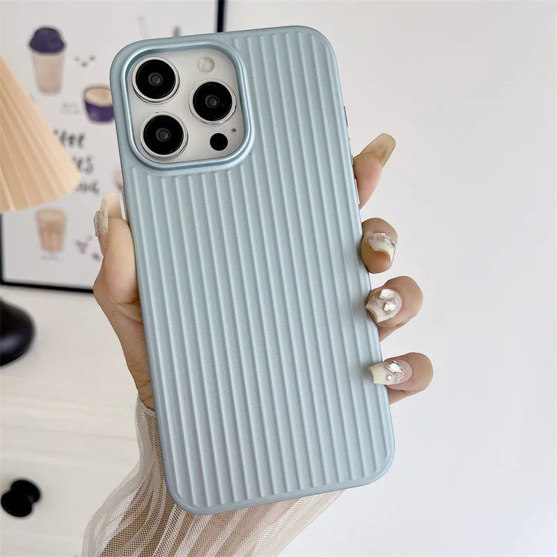 TITANGRID – Corrugated Shockproof Phone Case with Titanium Finish