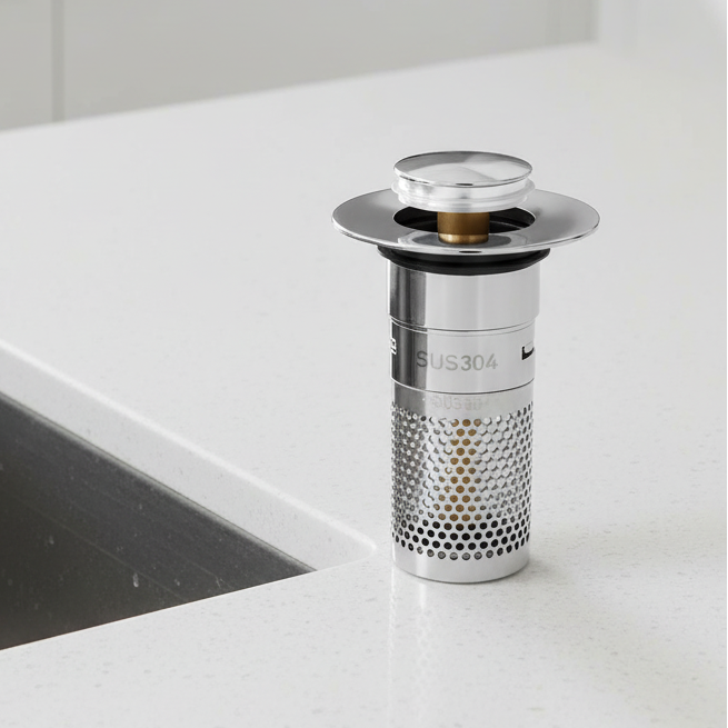 BOUNCEDRAIN – Stainless Steel Drain Core for Everyday Sink Protection