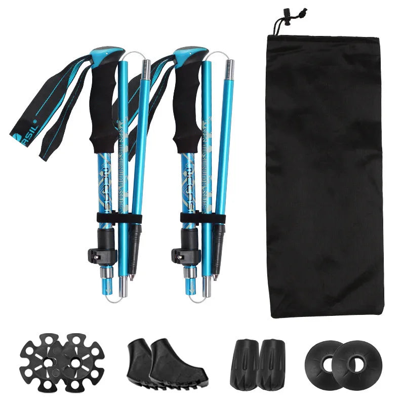 PEAKTREK – Ultralight Folding Trekking Poles for Hike and Hiking Adventures