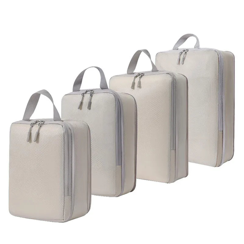 PACKCUBE – 4 Piece Compression Packing Cube Set for Organized Travel