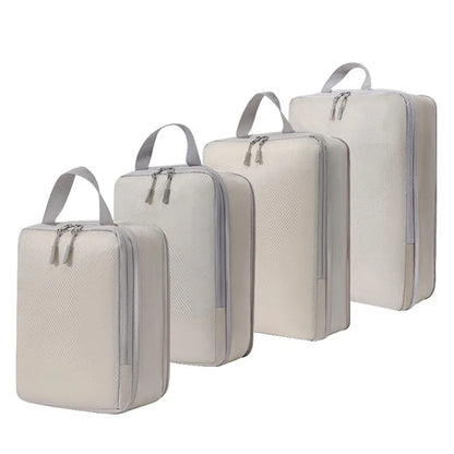 PACKCUBE – 4 Piece Compression Packing Cube Set for Organized Travel