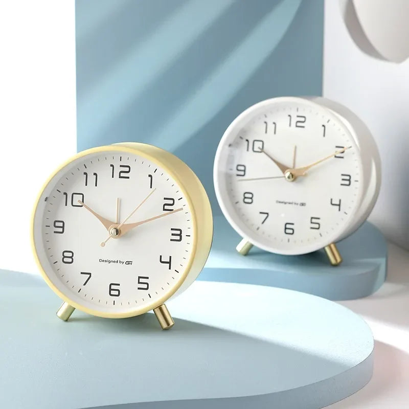 NORDLUX – Nordic Frosted Metal Digital Alarm Clock with Silent Design