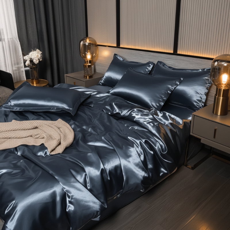 SilkBliss - Luxurious Soft Bedding Set with Duvet Cover, Pillowcases & Fitted Sheet 7