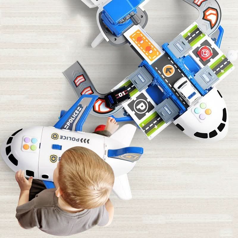 SkyMission Adventure Airplane Playset with Vehicles for Creative Role Play 4