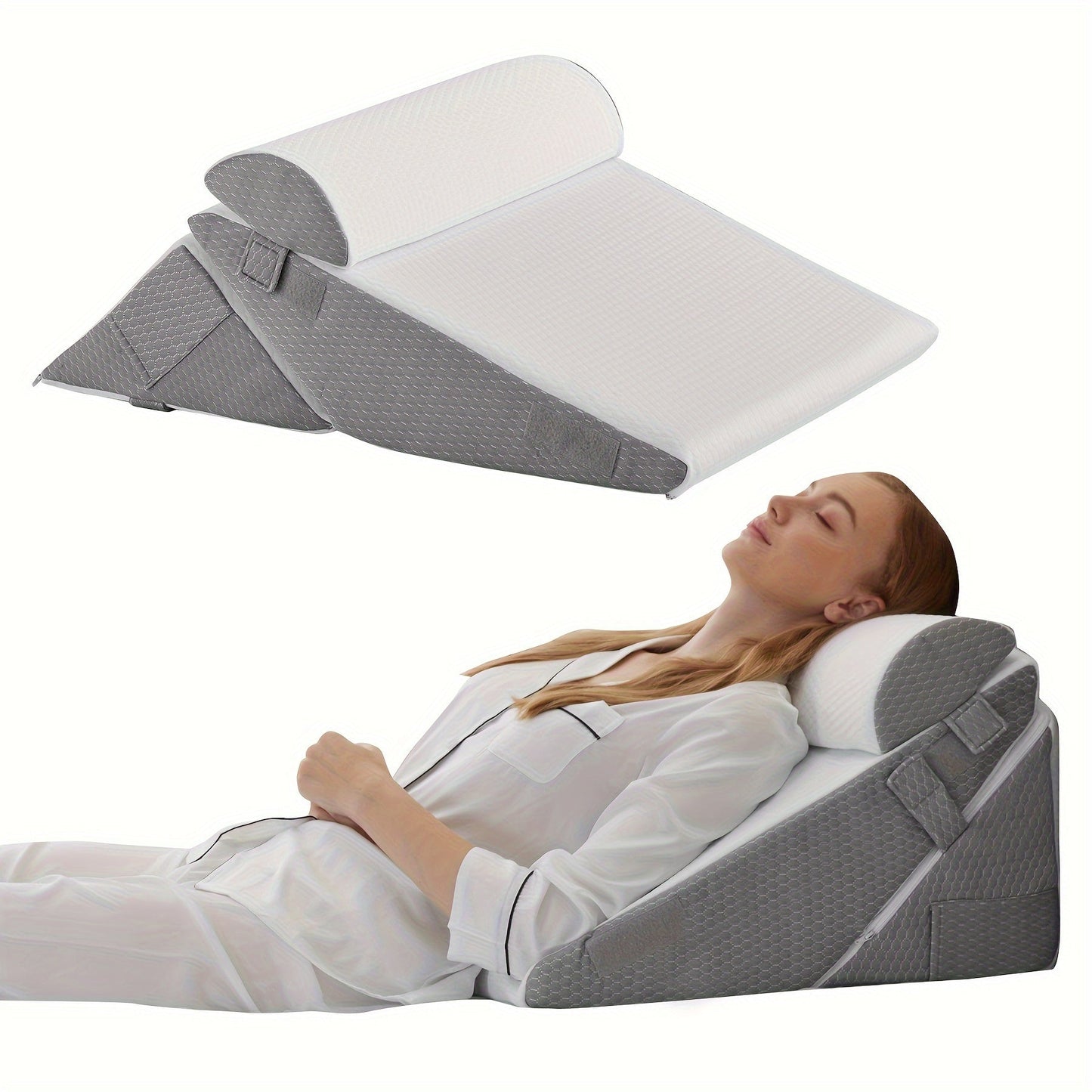SleepLuxe - Adjustable Bed Wedge Pillow for Enhanced Comfort & Support 8