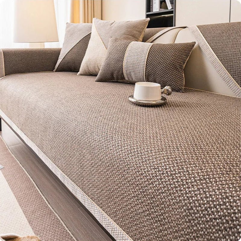 Sofa Throw Blanket - Non-Slip Cotton Linen Sofa Cover for All-Season Comfort 12