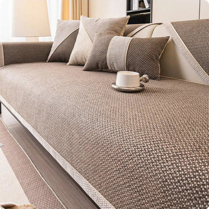 Sofa Throw Blanket - Non-Slip Cotton Linen Sofa Cover for All-Season Comfort 12