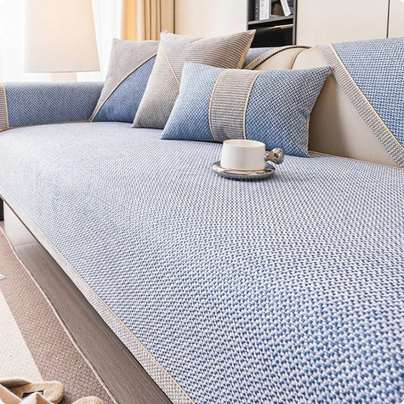 Sofa Throw Blanket - Non-Slip Cotton Linen Sofa Cover for All-Season Comfort 9