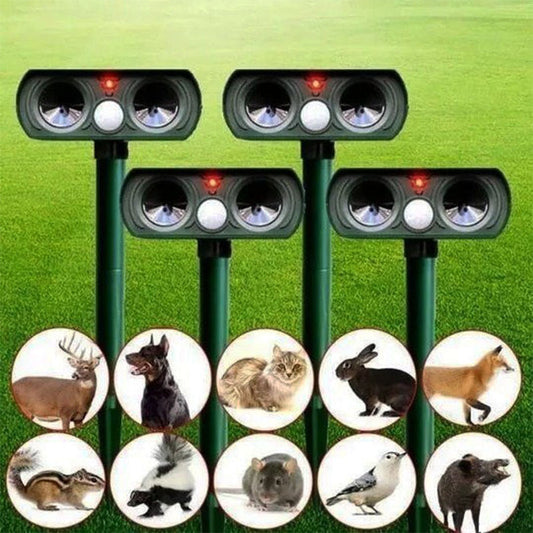 Solar Ultrasonic Animal Repeller - Motion Detection, Solar Powered, Weather Resistant Garden Protection 1