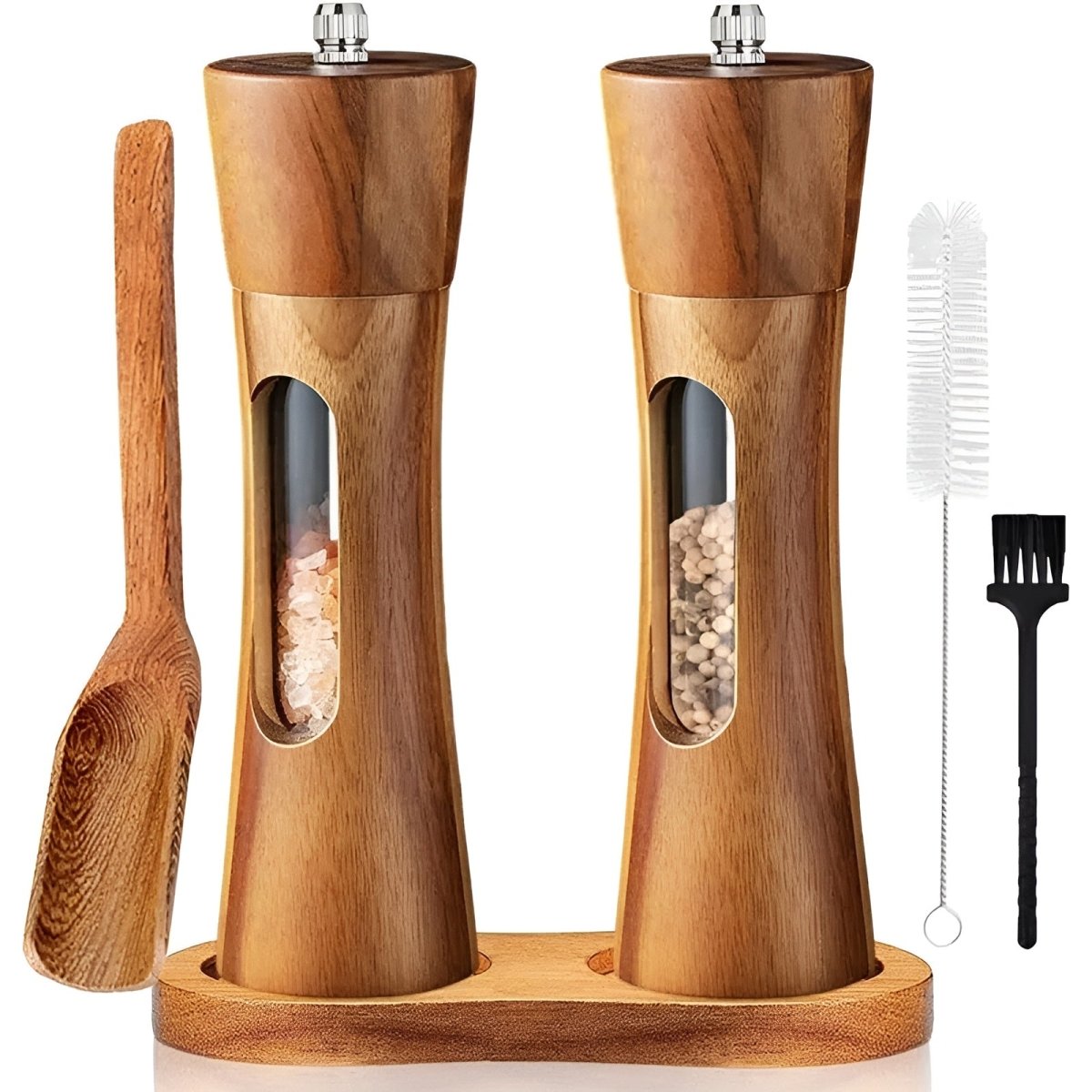 SPICECRAFT – Elegant Wooden Salt & Pepper Mills with Adjustable Grinding Control