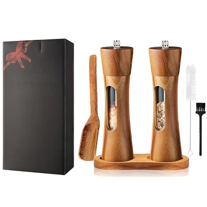 SPICECRAFT – Elegant Wooden Salt & Pepper Mills with Adjustable Grinding Control