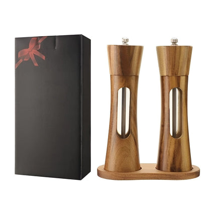 SPICECRAFT – Elegant Wooden Salt & Pepper Mills with Adjustable Grinding Control