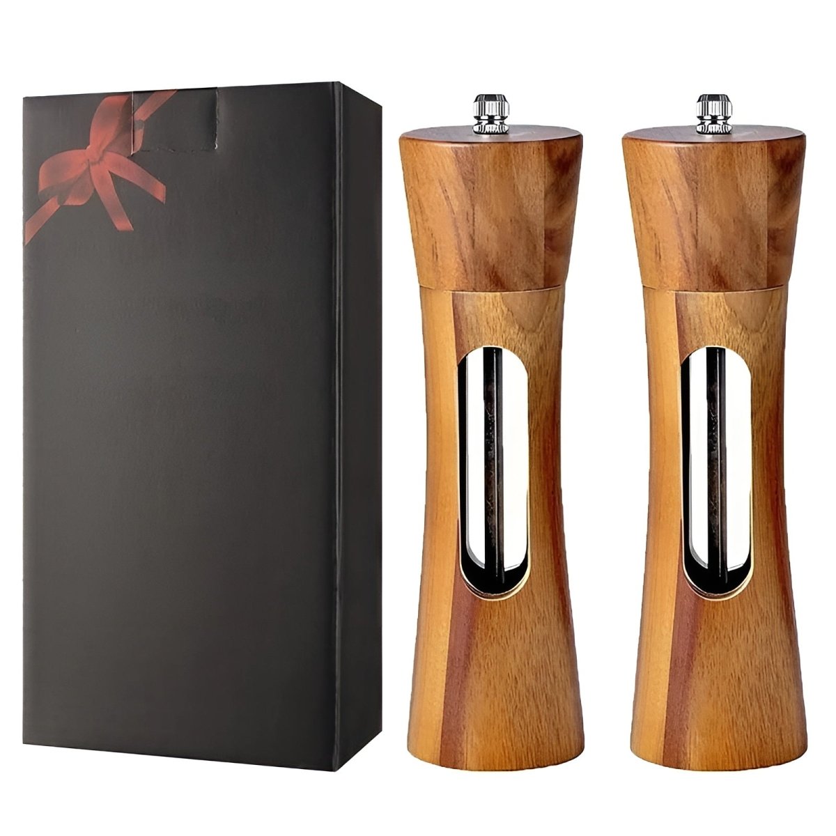 SPICECRAFT – Elegant Wooden Salt & Pepper Mills with Adjustable Grinding Control