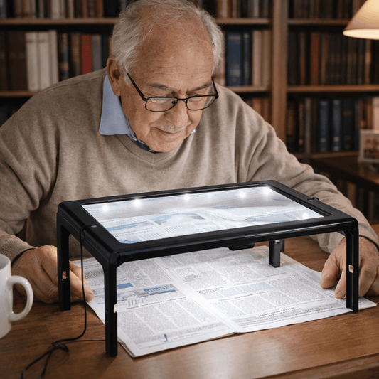 PAGEBOOST – Foldable 3x Magnifying Glass with LED Light for Easy Reading