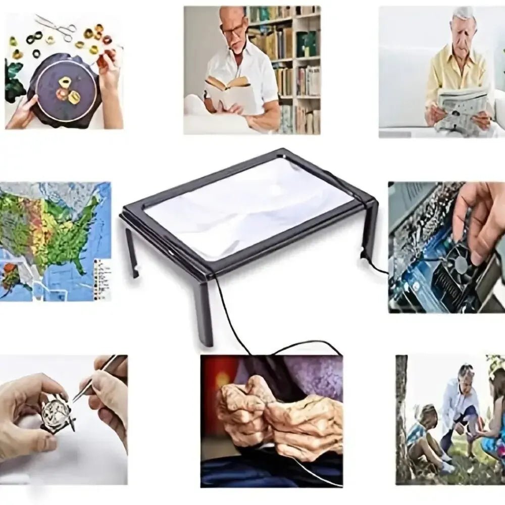 PAGEBOOST – Foldable 3x Magnifying Glass with LED Light for Easy Reading