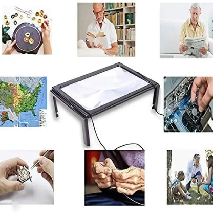 PAGEBOOST – Foldable 3x Magnifying Glass with LED Light for Easy Reading