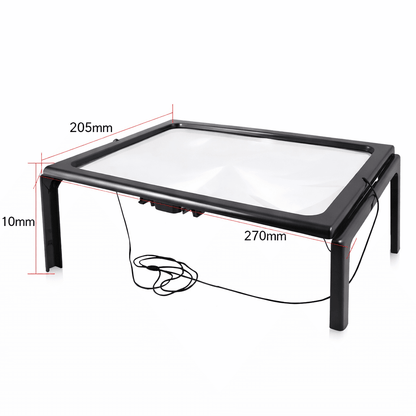 PAGEBOOST – Foldable 3x Magnifying Glass with LED Light for Easy Reading