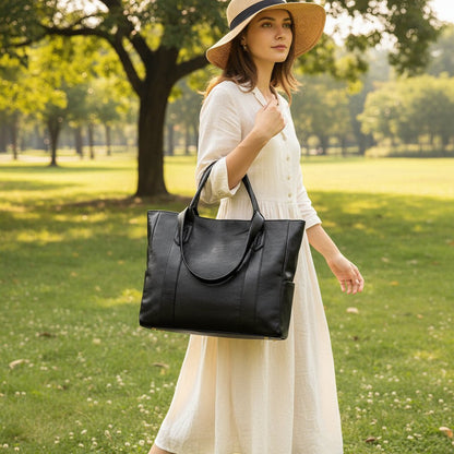 LUXORA – Elegant PU leather shoulder bag with retro touch