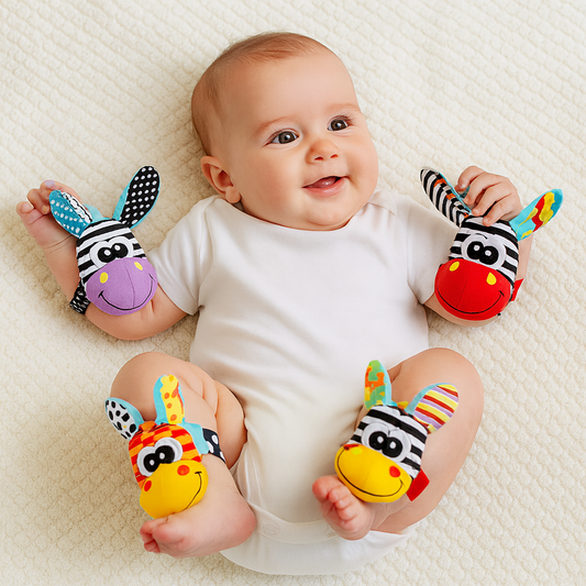 RATTLEBUDS – Baby Sensory Rattles Soft Fabric Toy Set