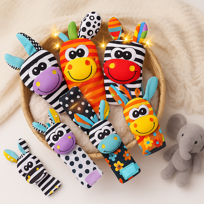 RATTLEBUDS – Baby Sensory Rattles Soft Fabric Toy Set