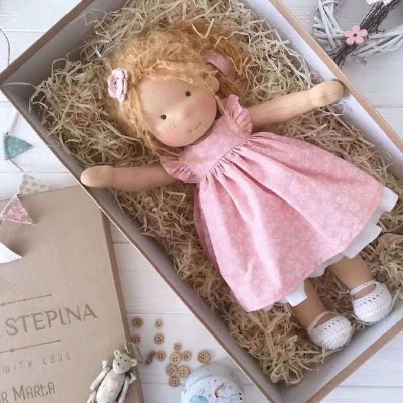 Waldolly - Handmade Waldorf Cotton Doll for Imaginative Play 15