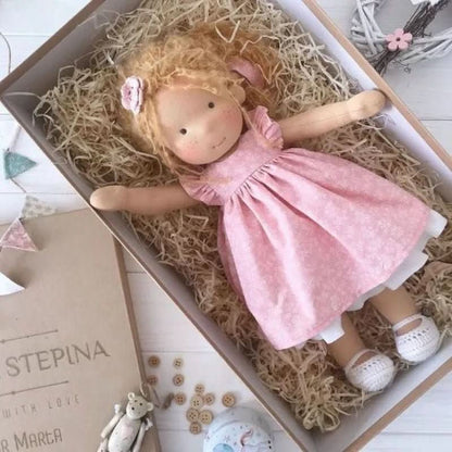 Waldolly - Handmade Waldorf Cotton Doll for Imaginative Play 15