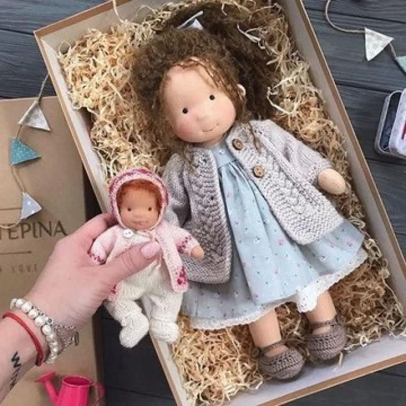 Waldolly - Handmade Waldorf Cotton Doll for Imaginative Play 16